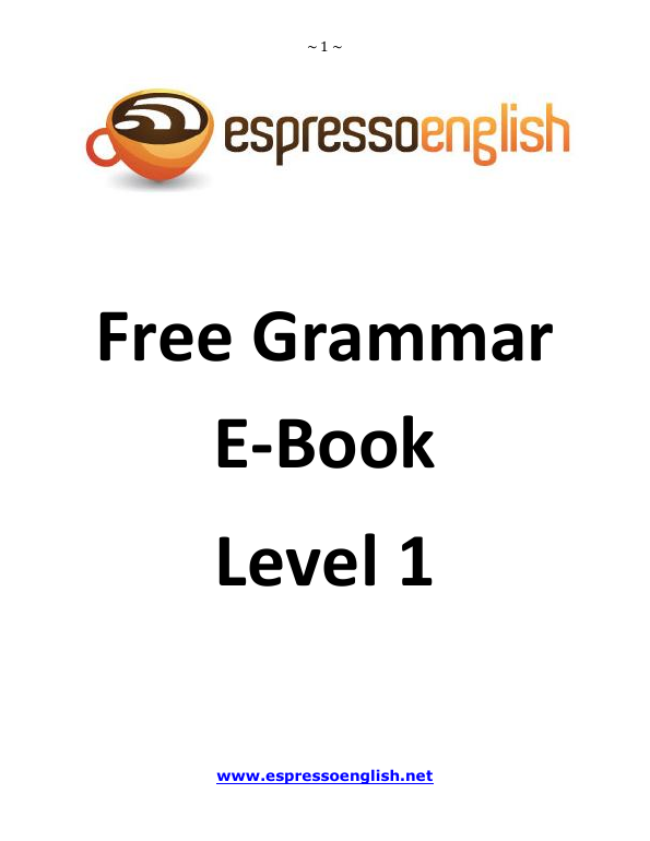 Free english grammar ebook beginner